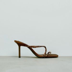 Zara beaded heel sandal